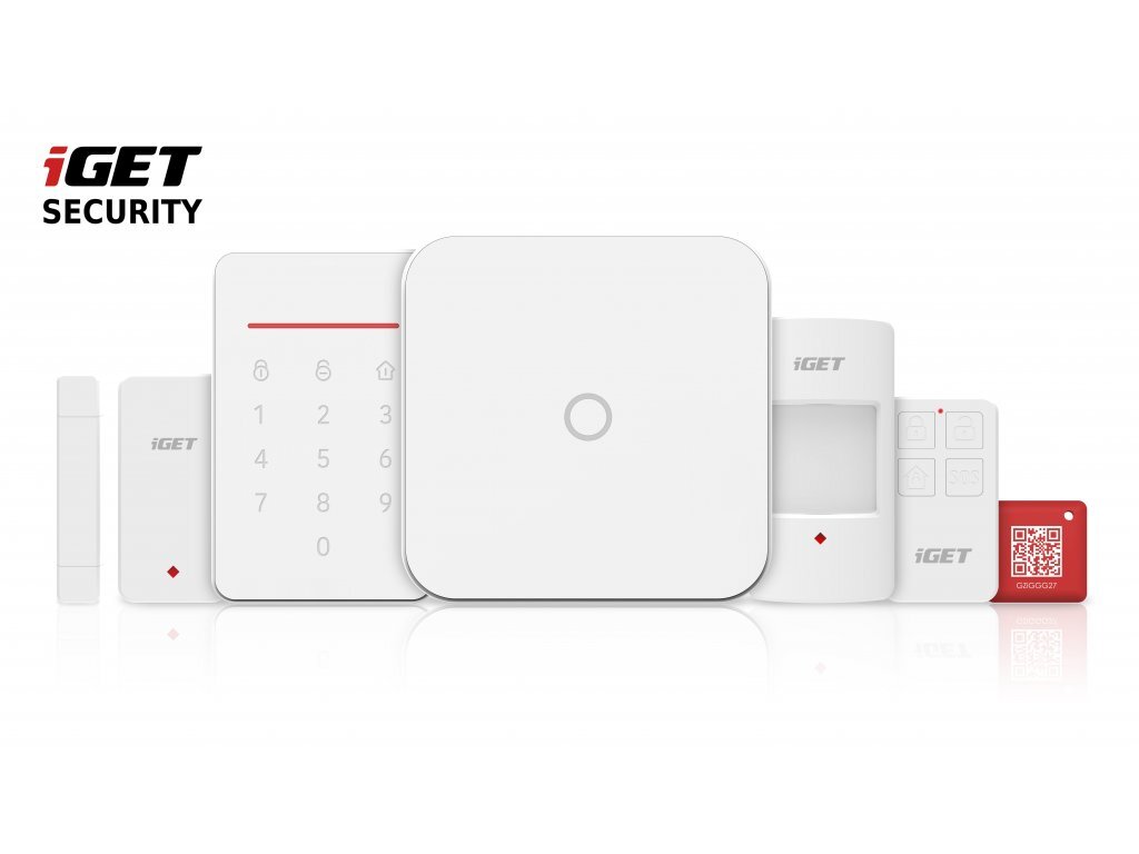 iGET SECURITY M4 - Inteligentní WiFi alarm, ovládání IP kamer a zásuvek, záloha GSM, Android, iOS