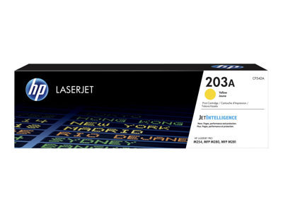 HP 203A Yellow Original LJ Toner Cartridge, CF542A