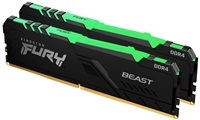 Kingston FURY Beast/DDR4/16GB/3600MHz/CL17/2x8GB/RGB/Black