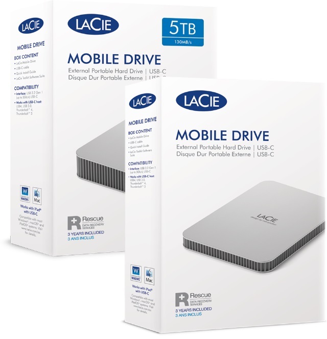 LaCie Mobile/5TB/HDD/Externí/2.5"/SATA/Šedá/3R