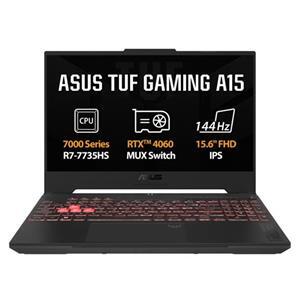ASUS TUF Gaming A15 R7 7735HS/16GB/512BG/RTX4060/15.6" FHD/IPS/144Hz/2yr Pick up &amp; Return/W11H/Šedá