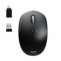 PORT bezdrátová myš COMBO PRO, 2,4 Ghz &amp; Bluetooth, USB-A/C, černá