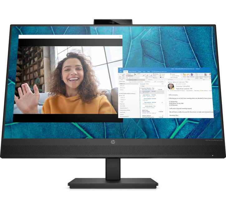 HP LCD M27m Conferencing Monitor 27", 1920x1080,IPS w/LED,300,1000:1, 5ms,DP 1.2,HDMI 1.4, 2xUSB,USB-C 65W,webcam, 2x2W