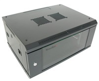 XtendLan 19" nástěnný rozvaděč 4U 600x450, nosnost 60 kg, skleněné dveře, svařovaný, černý