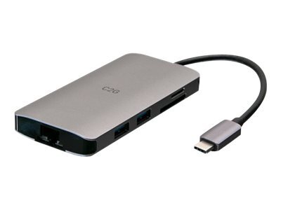 C2G USB-CŽ Mini Dock with HDMI, 2x USB-A, Ethernet, SD Card Reader, and USB-C Power Delivery up to 100W