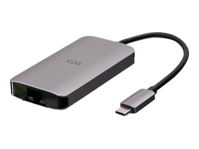 C2G USB C Docking Station with 4K HDMI, USB, Ethernet, and USB C