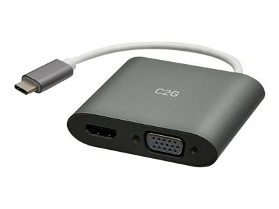 C2G USB C to HDMI &amp; VGA Dual Monitor Adapter
