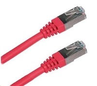 XtendLan patch kabel Cat5E, FTP - 1m, červený (prodej po 10 ks)