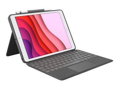 Logitech Combo Touch - Skandinávské jazyky (dánština/finština/norština/švédština) - QWERTY - Oxfordská šedá