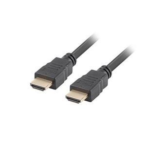 LANBERG High Speed HDMI 1.4 + Ethernet kabel, 4K@30Hz, CCS, M/M, délka 1m, černý, zlacené konektory