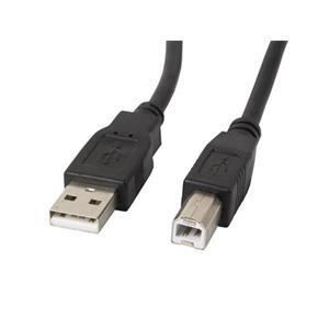 LANBERG USB-A (M) na USB-B (M) 2.0 kabel 5m, černý