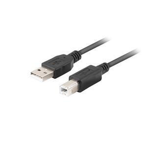 LANBERG USB-A (M) na USB-B (M) 2.0 kabel 3m, černý