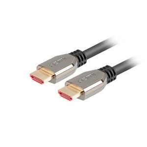 LANBERG Ultra High Speed HDMI 2.1 kabel, 48 Gbps, 8K@60Hz, 5K@120Hz, délka 0,5m, černý, zlacené konektory