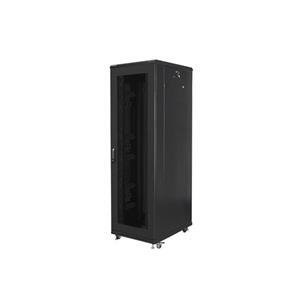 LANBERG Volně stojící skříň 19" 42U/800x800 (v rozloženém stavu) síťované dveře černá (RAL9004)
