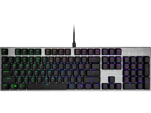 Cooler Master mechanická klávesnice SK652, RGB, US layout, nízký profil