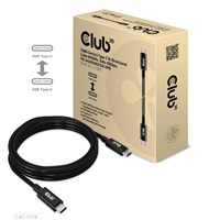 Club3D Kabel USB4 Gen3x2 Type-C Oboustranný kabel 8K60Hz, Data 40 Gbps, PD 240W(48V/5A) EPR M/M 2m