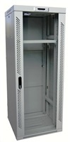 LEXI-Net 19" stojanový rozvaděč 37U 600x600 rozebiratelný, ventilační jednotka, termostat, kolečka, 600kg, sklo, šedý