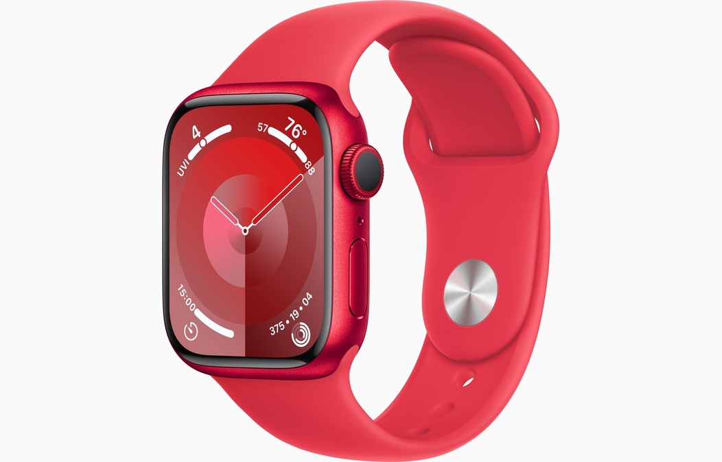 Apple Watch S9/45mm/PRODUCT RED/Sport Band/PRODUCT RED/-M/L