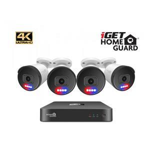 iGET HOMEGUARD HGNVK88504 - kamerový PoE systém s 4K rozlišením, obousměrným zvukem a LED