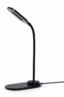 GEMBIRD Bezdrátová QI nabíječka, 10W, s LED lampičkou, černá
