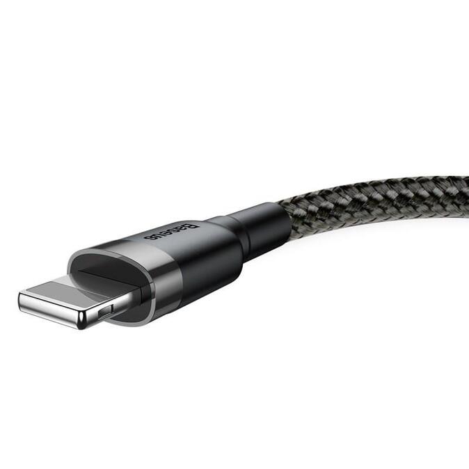 Baseus datový kabel Cafule Lightning 0,5m 2,4A šedo-černý
