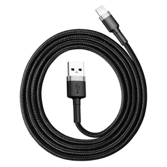 Baseus datový kabel Cafule Lightning 1m 2,4A šedo-černý