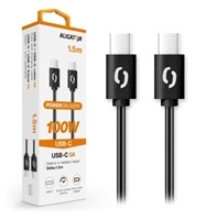 ALIGATOR datový kabel POWER 100W, USB-C/USB-C 5A, délka 1,5 m, černá
