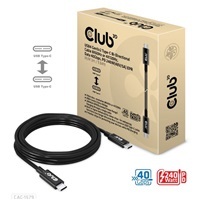 Club3D Kabel USB4 Gen3x2 Typ C 8K60Hz UHD Power Delivery 240W, (M/M), 300cm