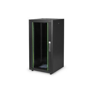 26U serverový rozvaděč, Unique, 1260x800x1000 mm, perforované ocelové dveře, barva černá (RAL 9005)