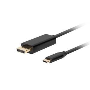 Lanberg USB-C(M)-&gt;DisplayPort(M) kabel 1,8m 4K 60Hz černá