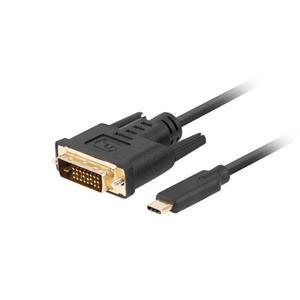 Lanberg USB-C(M)-&gt;DVI-D(24+1)(M) kabel 0,5m černá