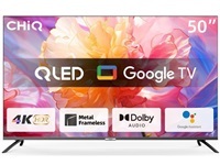 CHiQ U50QM8E TV 50", UHD, QLED, smart, Google TV, dbx-tv, Dolby Audio, Frameless