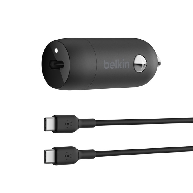Belkin Car Charger 30W With PPS W/PVC,C-C,1M Blk