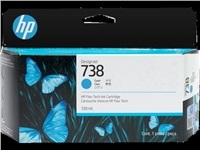 HP 738 130-ml Cyan DesignJet Ink Cartridge