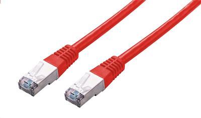 Kabel C-TECH patchcord Cat5e, FTP, červený, 0,5m