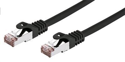 Kabel C-TECH patchcord Cat6, FTP, černý, 1m
