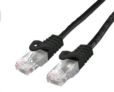 Kabel C-TECH patchcord Cat6, UTP, černý, 5m