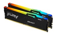KINGSTON DIMM DDR5 32GB (Kit of 2) 6400MT/s CL32 Non-ECC FURY Beast RGB XMP, Černá