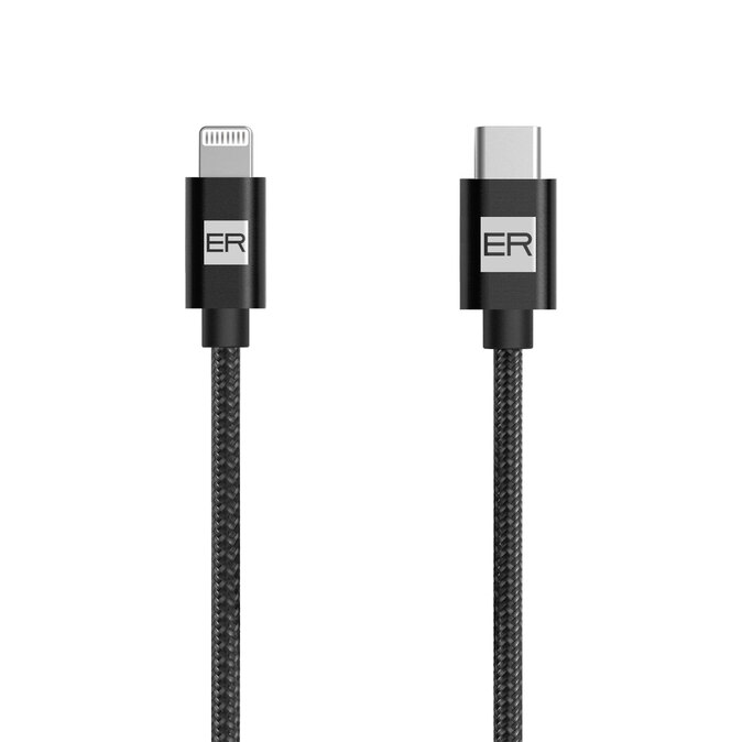 ER POWER kabel USB-C/Lightning 200cm bílý