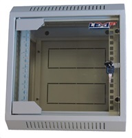 BAZAR - LEXI-Net 10" nástěnný rozvaděč 6U 310x260, skleněné dveře, svařovaný, šedý - rozbaleno