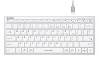 A4tech Klávesnice FBX51C, kancelářská klávesnice, membránová, bezdrátová, CZ/SK, Bílá