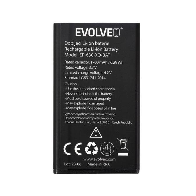 EVOLVEO originální baterie 1700 mAh pro EasyPhone XO