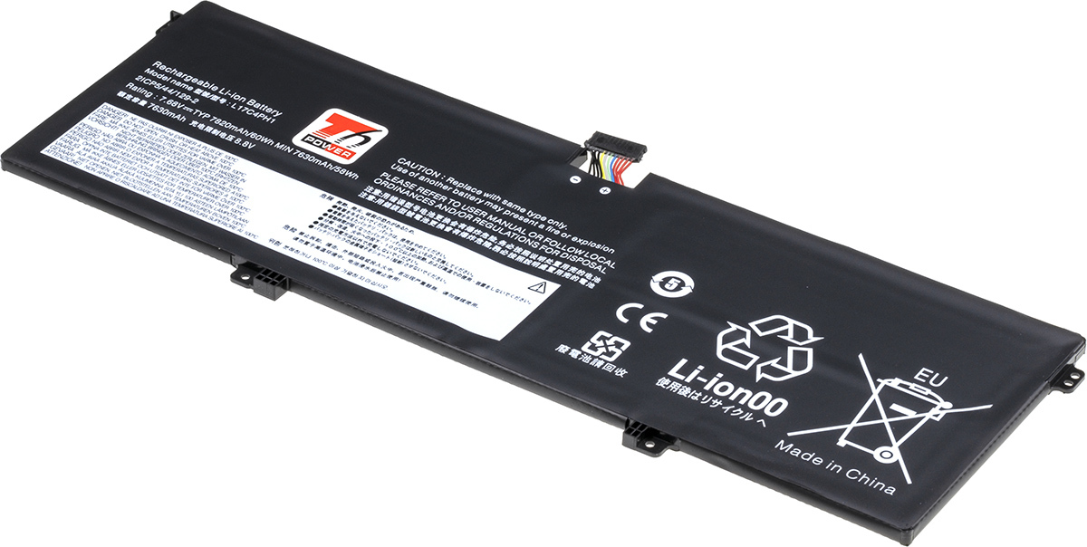 Baterie T6 Power Lenovo Yoga C930-13IKB, 7820mAh, 60Wh, 4cell, Li-pol