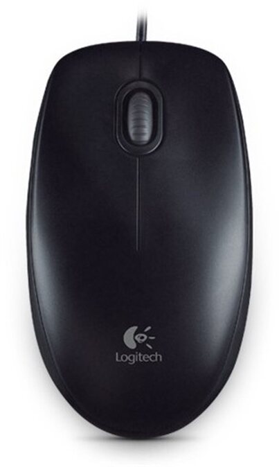 Akce myš Logitech B100 Optical USB Mouse, černá _