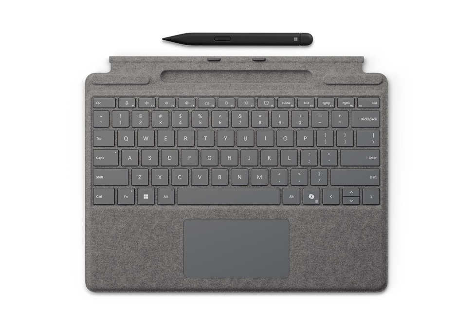 MS Surface Pro Keyboard + Slim Pen CM, Slim Pen, Pen Storage, CoPilot Button, EN Int, Platinum