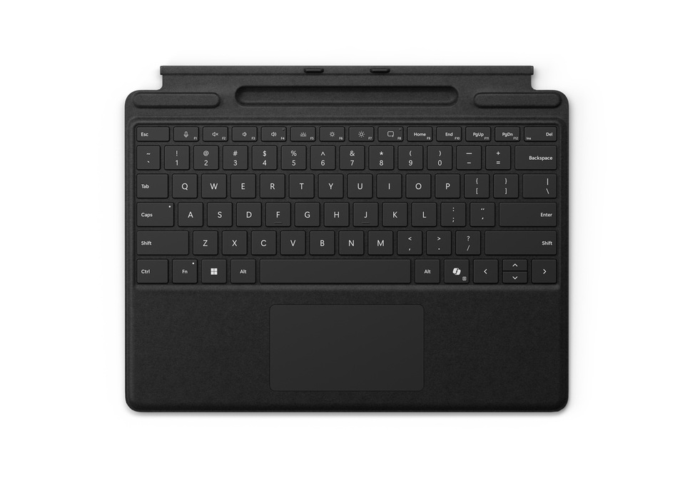 MS Surface Pro Keyboard + Pen Storage CM, Pen Storage, CoPilot Button, EN Int, Black