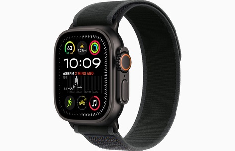 APPLE WATCH ULTRA2 - 49mm - Černý titan s černým trailovým tahem M/L