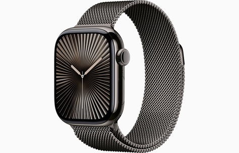 APPLE WATCH 10 - 46mm - Břidlicově šedý titan s břidlicově šedým milánským tahem M/L Cellular