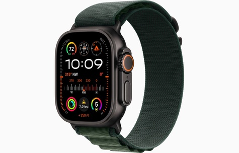 APPLE WATCH ULTRA2 - 49mm - Černý titan s tmavě zeleným alpským tahem m