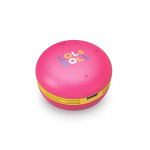Energy Sistem Lol&amp;Roll Pop Kids Speaker Pink, Přenosný Bluetooth repráček s výkonem 5 W a funkcí omezení výkonu
